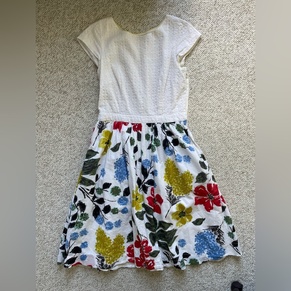 Boden floral eyelet dress size 6L